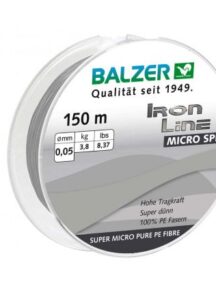 Плетено влакно Balzer IRON LINE MICRO SPIN X3 GRAY – 150м