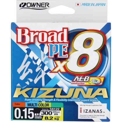 Плетено влакно Owner KIZUNA X8 MULTICOLOR - 300м