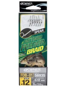 Вързани куки Owner METHOD FEEDER SPEAR BRAID