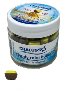 Плуващи дъмбели CRALUSSO Cloudy Mini Boilie Pop Up Chocolate-Mango 8x12mm 20g